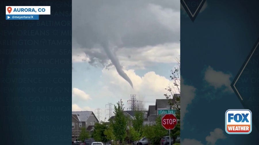 Twister moving over Aurora, Colorado