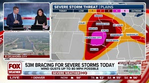 53 million brace for severe storms Monday with wind gusts up to 80 mph likely