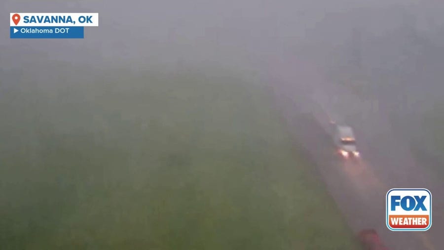Tornado-warned storm rocks southeast Oklahoma 