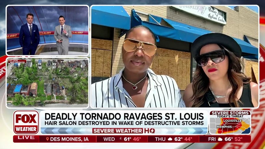 'It was so scary': St. Louis business owners recall being shielded from tornado
