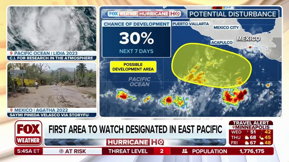 First area to watch in Eastern Pacific designated by National Hurricane ...