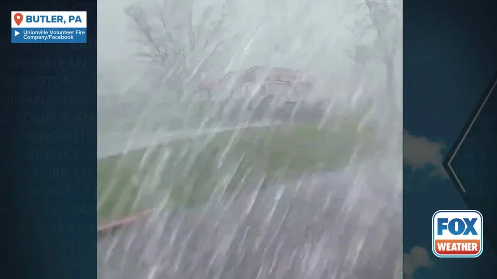 A video shared from Butler, Pennsylvania, shows a tornado ripping the roof off a salt shed on May 21, 2025.