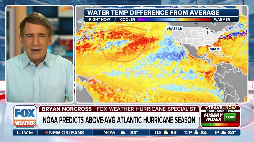 FOX Weather Hurricane Specialist Bryan Norcross provides an exclusive analysis of NOAA’s Atlantic hurricane season outlook predicting above-normal tropical activity. NOAA is calling for between 6 to 10 hurricanes this season.