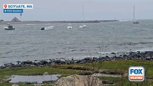 Windy, rainy morning in coastal Massachusetts