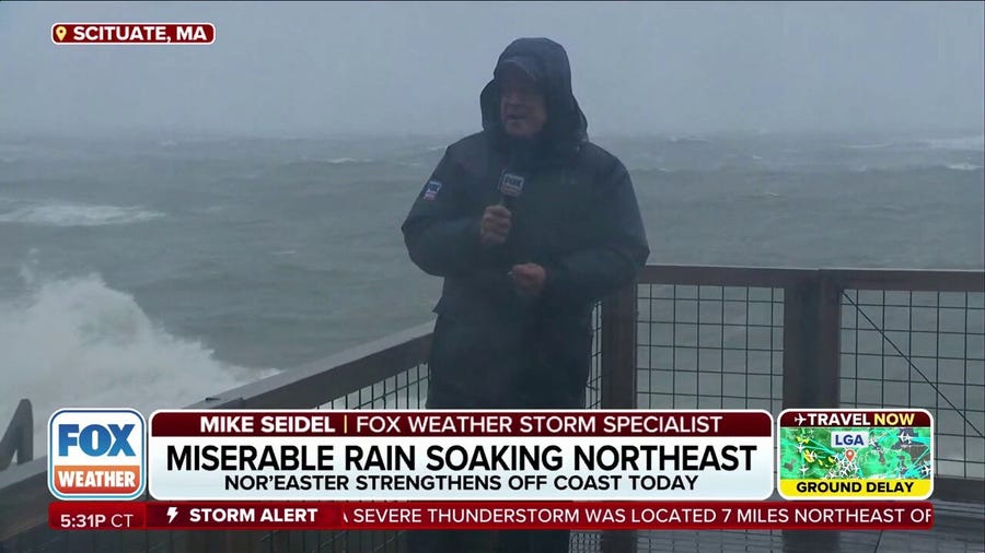Nor'easter walloping New England with cold, miserable rain and strong winds