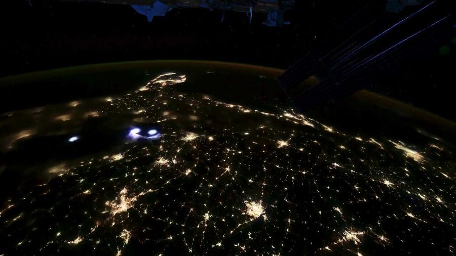 Watch: Thunderstorms 'as large as cities' seen from space