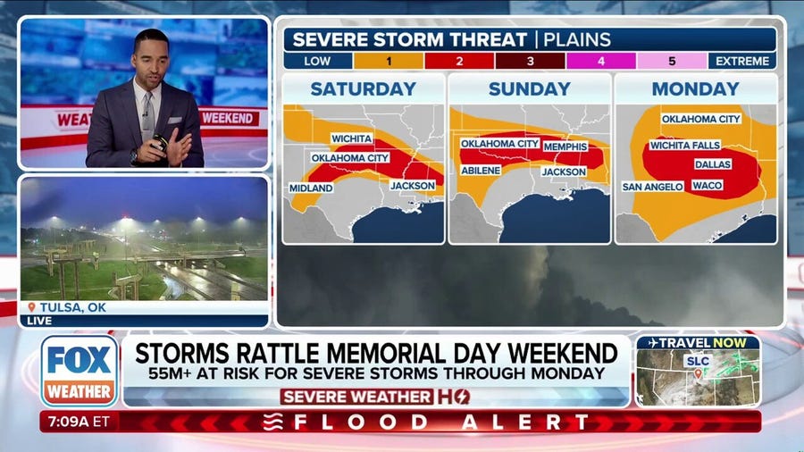 Wet, stormy Memorial Day weekend for millions of Americans