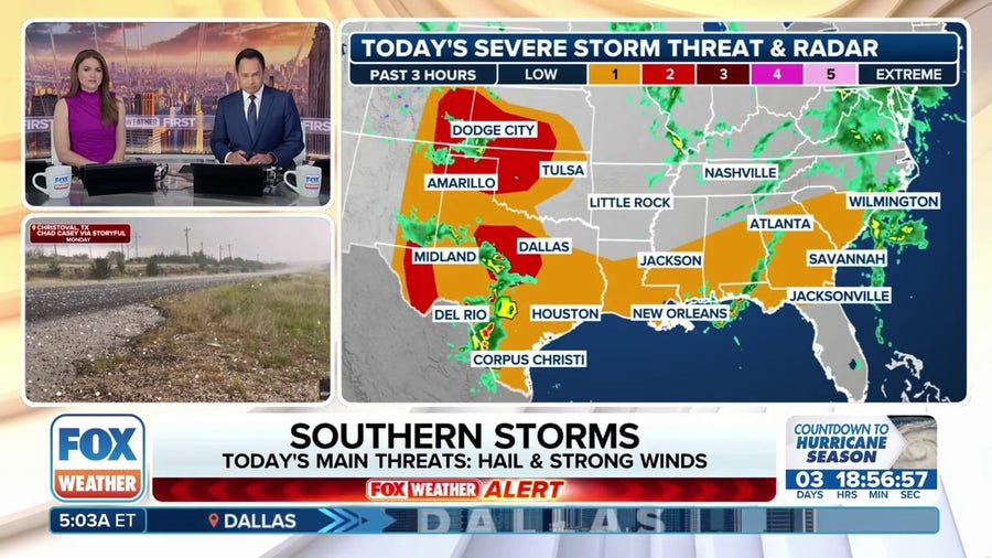 Stormy week across South continues with daily severe storms, flash flooding
