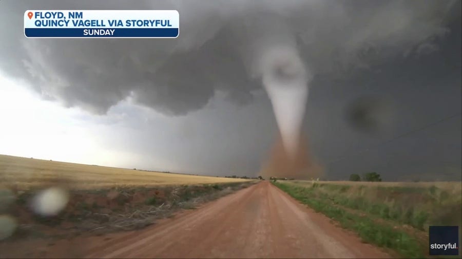 Watch: Time-lapse captures New Mexico storm chaser's thrilling tornado pursuit