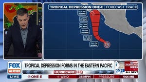 Tracking the season's first tropical depression in the eastern Pacific