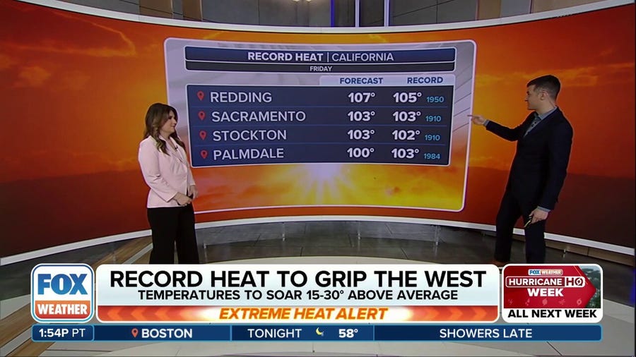 Record heat to grip West during first major heat wave of year