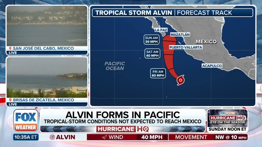 Tropical Storm Alvin forms in Eastern Pacific Ocean