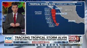 Tropical Storm Alvin strengthens but is expected to fall apart before reaching Mexico
