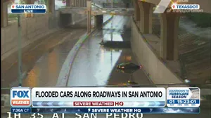 Cars flood along roadways in San Antonio