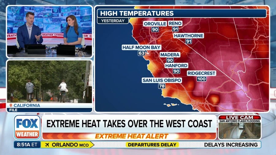 Extreme heat takes over West Coast