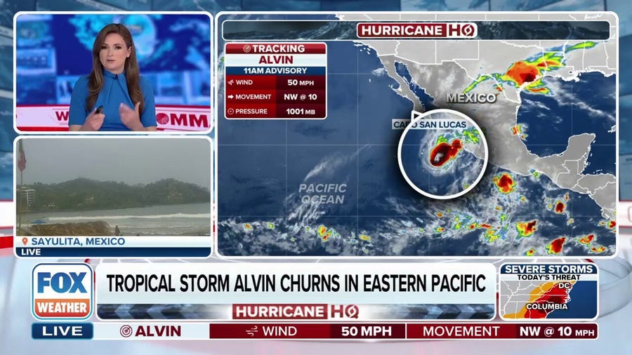 Tropical Storm Alvin churns in Eastern Pacific