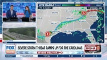 Severe weather threat increases for Carolinas Friday