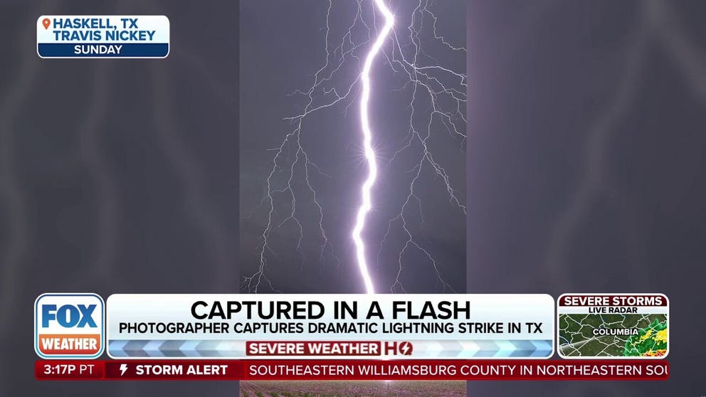 Hear from a storm photographer on his close encounter with a bolt of lightning in the Lone Star State.