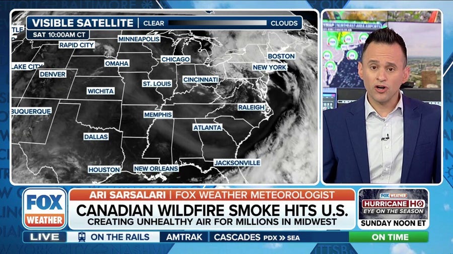 Smoke from Canadian wildfires spreading as far south as Georgia