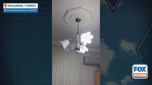 Watch: Lamp swings during Turkey earthquake