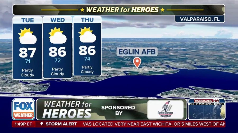 Weather for Heroes: Warm temperatures in store for Eglin Air Force Base, Fort Benning this week