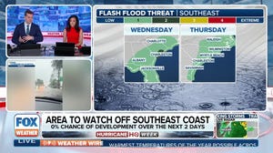 Potential tropical threat fades off Carolinas but heavy rain, flooding still expected along Southeast coast