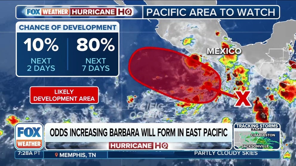 Tropical depression likely to form in Eastern Pacific south of Mexico ...