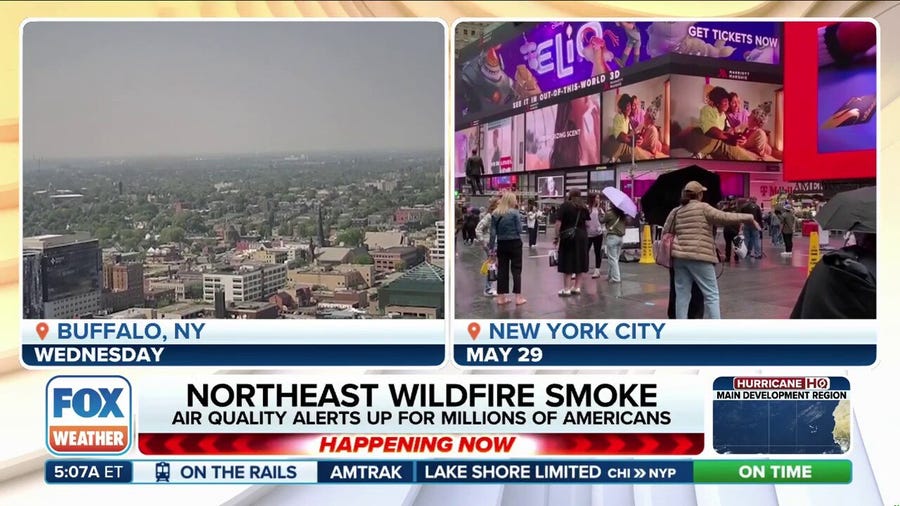 Air quality concerns persist for Northeast, Upper Midwest due to Canadian Wildfire smoke