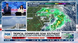 Tropical downpours soak Southeast, mid-Atlantic