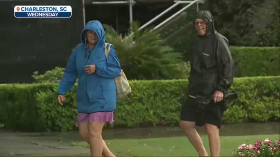 Watch: Tropical downpours soak Charleston, South Carolina