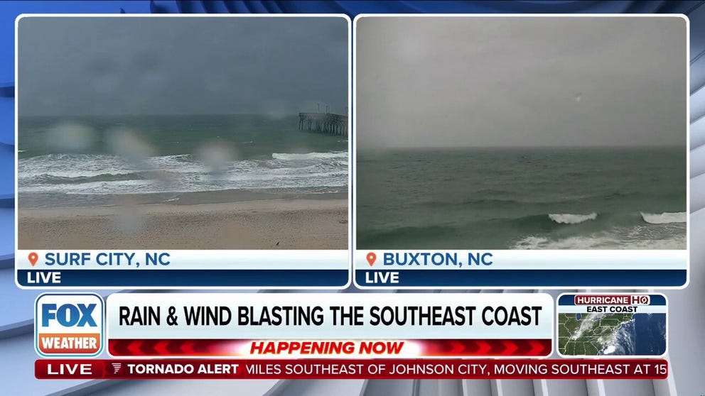Heavy rain is impacting the southeastern US Thursday as a non-tropical low moves up the coast. Flash flooding is possible, as multiple inches of rain could fall in the Carolinas. 