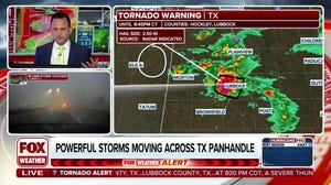 Tornado-generating supercell sweeps through two states
