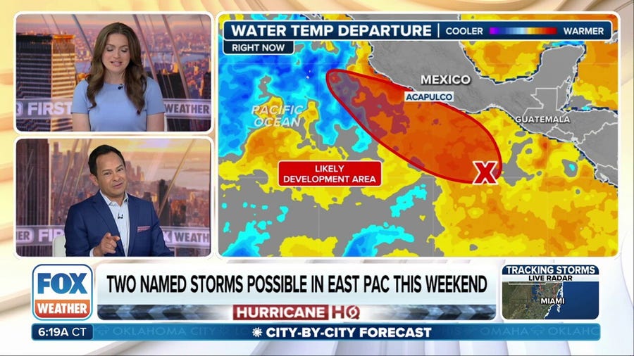 Two named storms possible in Eastern Pacific this weekend