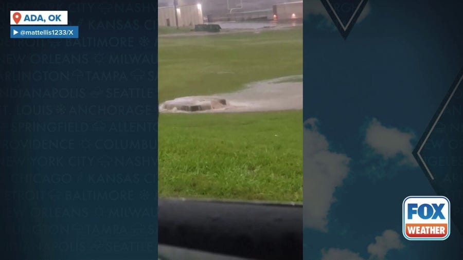 Severe storms trigger flash flooding in Ada, Oklahoma