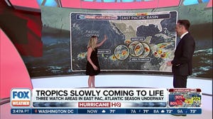 Eastern Pacific tropics springs to life with two invests and a new area to watch