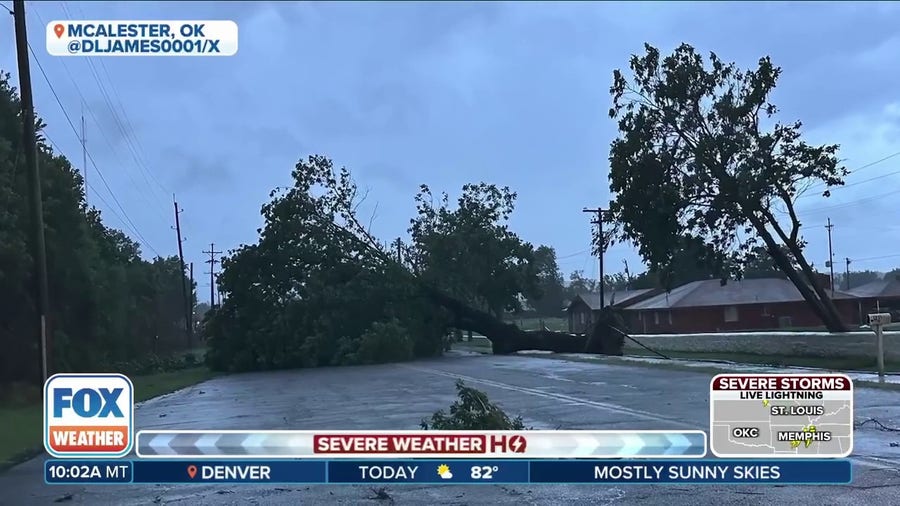 Severe storms tear through southeast Oklahoma