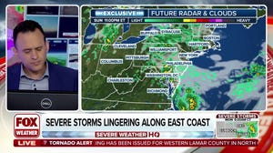 Lingering storms look to sweep parts of the East Coast this week