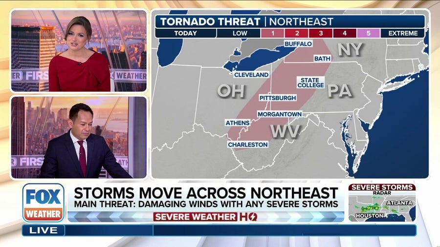 Sloppy Monday for millions as more rain moves across eastern US