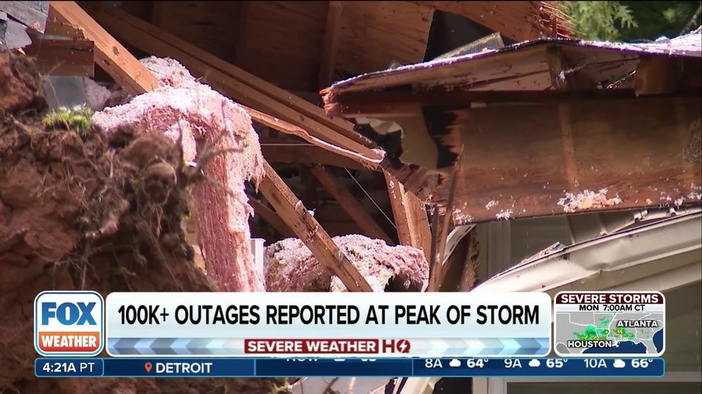 Georgia residents are grappling with the aftermath of a weekend of severe and deadly storms. The extreme weather claimed at least one life in Banks County, where a man died when a tree struck his car. Across the state, hundreds of thousands were left without power. FOX 5 Atlanta reporter Marc Teichner is on the scene in Dunwoody, Georgia, with the latest.