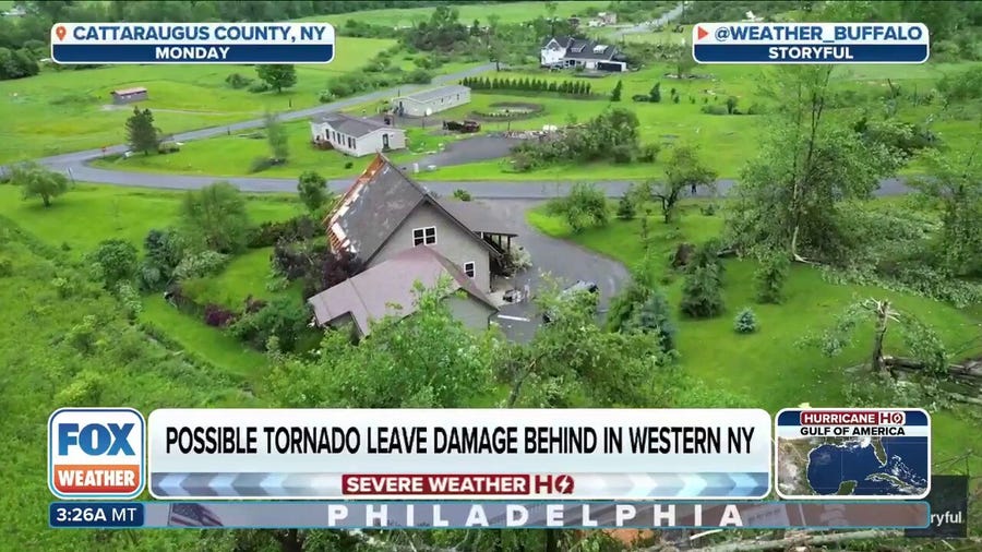 Possible tornado leaves behind trail of damage in New York