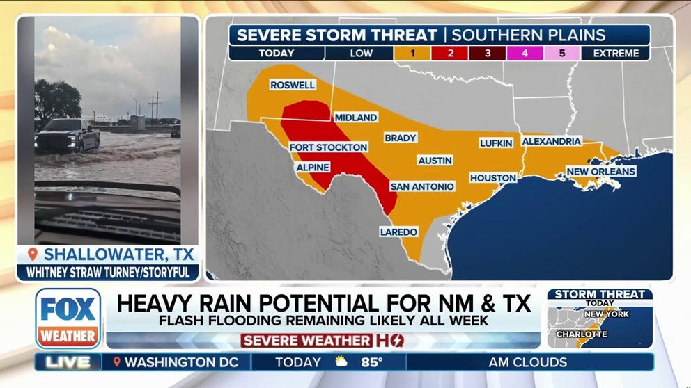 Severe weather will again be likely across portions of the Southwest and southern Plains on Tuesday, but flooding is also a concern. FOX Weather Meteorologists Craig Herrera and Britta Merwin have the latest forecast on June 10, 2025.
