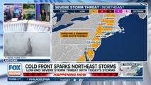 Passing cold front to trigger storms in Northeast