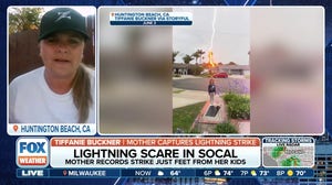 See it: Mother records lightning strike just feet away from children