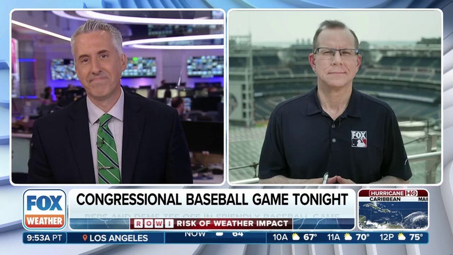 Weather looks favorable for Wednesday night's Congressional Baseball Game