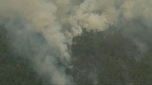 Aerial footage shows New Jersey wildfire burning Wharton State Forest
