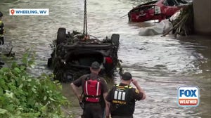 Cars pulled from water after deadly flash flooding strikes Wheeling, WV.