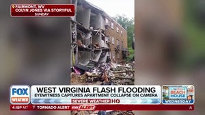 'Water gushing out windows': Eyewitness reacts to apartment building collapse during West Virginia flooding