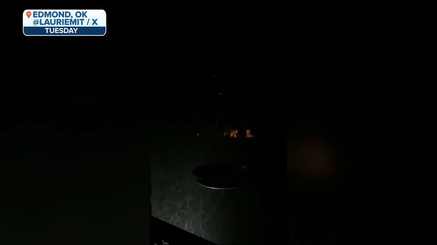 WATCH: Storms wallop Edmond, Oklahoma, with heavy rain, thunder