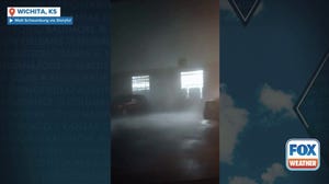 WATCH: Wichita slammed with storms packing vivid lightning, flooding rain
