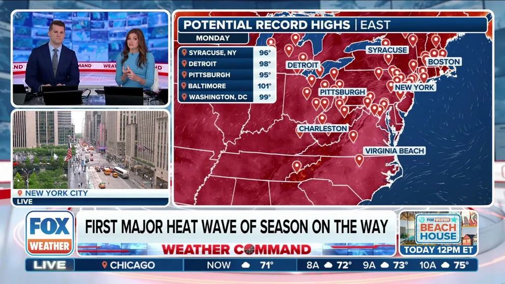 Millions along East Coast bracing for first heat wave of the summer ...